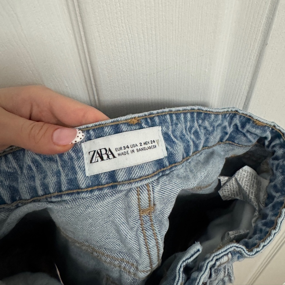 Zara Light Blue Denim Shorts - Picture 3 of 3